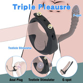 Anillo vibrador para pene con control remoto inalámbrico y masajeador de próstata